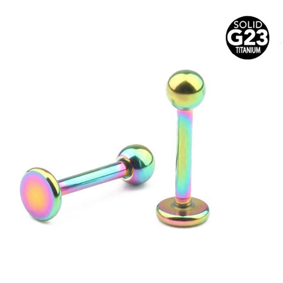 16G G23 Titanium Labret for Lip Tongue Piercing