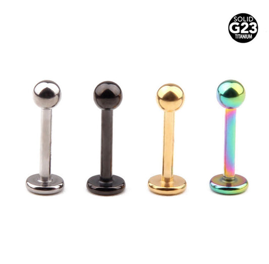 16G G23 Titanium Labret for Lip Tongue Piercing